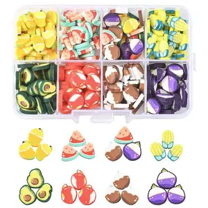 56G 8 Styles Handmade Polymer Clay Cabochons