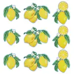 9Pcs 3 Styles Lemon Embroidery Sew on Cloth Patches