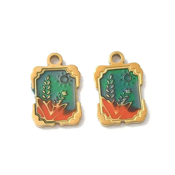 304 Stainless Steel Enamel Pendants