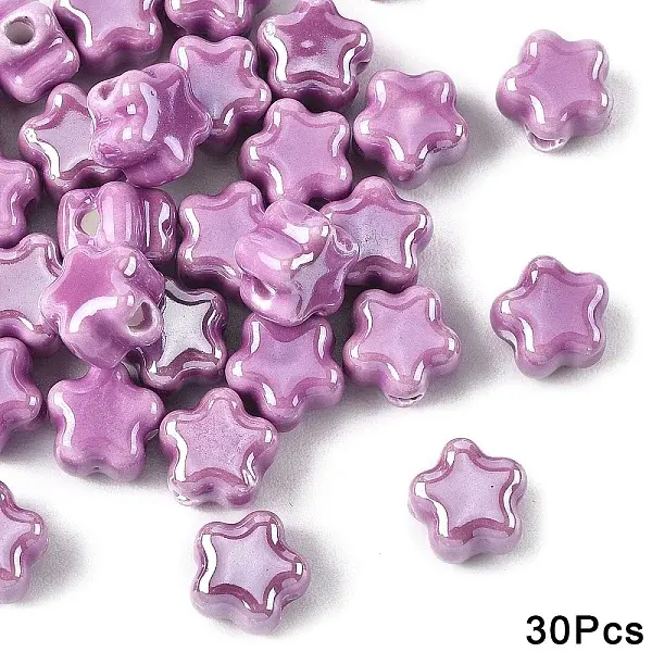 30Pcs Handmade Porcelain Bead