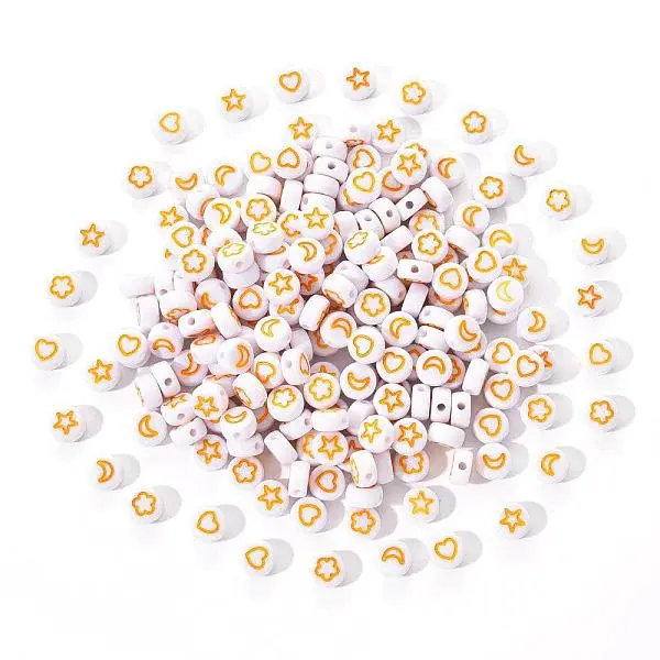 White Opaque Acrylic Beads