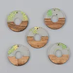 Transparent Resin & Walnut Wood Pendants