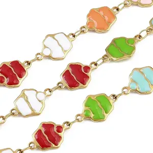 304 Stainless Steel Enamel Cake Link Chains