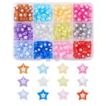 300Pcs 12 Colors Transparent Acrylic Beads