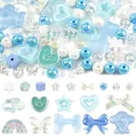 100Pcs 19 Styles Transparent Acrylic Beads