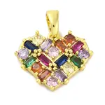 Brass Micro Pave Cubic Zirconia Pendants