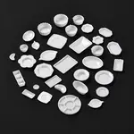33Pcs DIY Plastic Miniature Tableware Plate Dishes Set