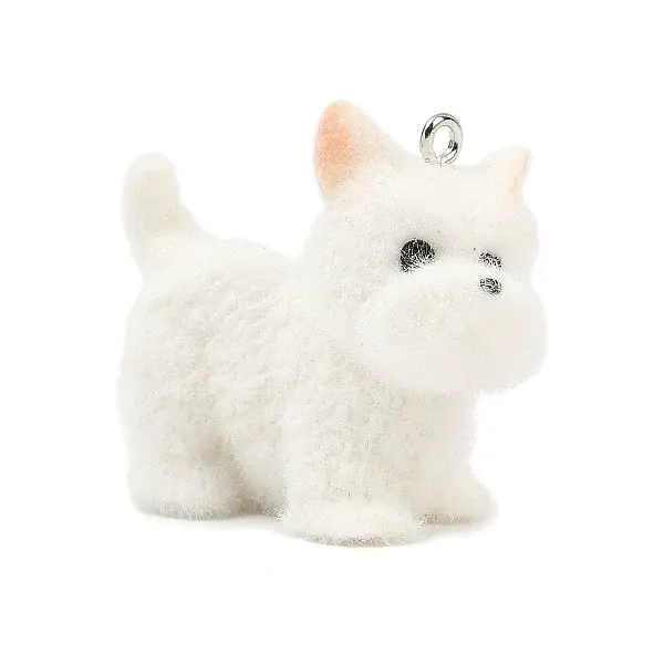 Flocking Opaque Resin Pendants