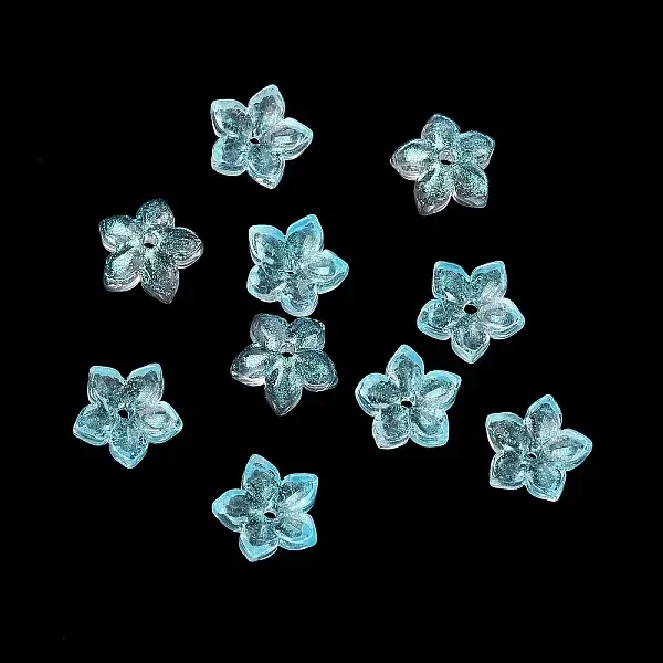 Dyed & Heated Glass Bead Caps