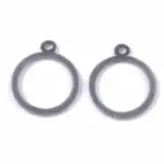 Flocky Alloy Pendants