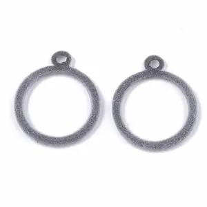 Flocky Alloy Pendants