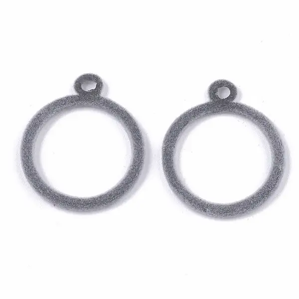 Flocky Alloy Pendants