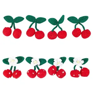8Pcs 2 Style Cotton Crochet Ornament Accessories