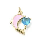 Brass Micro Pave Cubic Zirconia Pendants