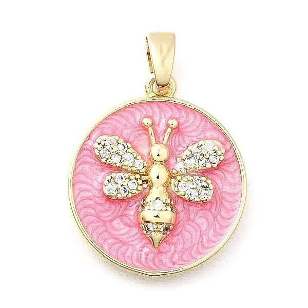 Brass Micro Pave Cubic Zirconia Pendants