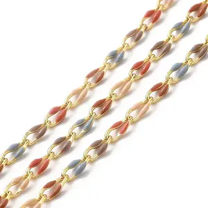 Brass Enamel Curb Chains