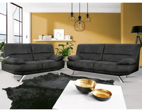 Sedacia súprava Bruno 3-2, čierna látka%