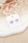 Stříbrné náušnice ve tvaru srdce Glam Chic