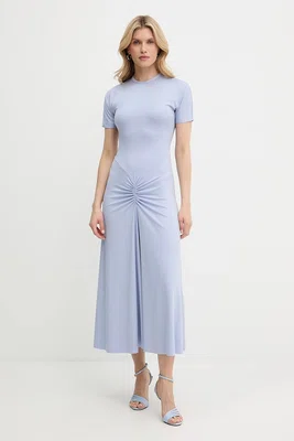 Šaty Victoria Beckham modrá barva, maxi, 1325JDR006476A