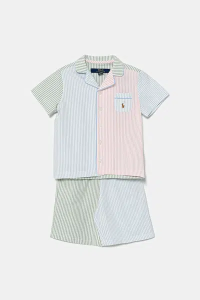 Dětské bavlněné pyžamo Polo Ralph Lauren modrá barva, 9P0221