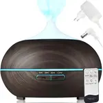 Zvlhčovač vzduchu AB-39166 ultrazvukový s ionizáciou, aromaterapiou a LED osvetlením, tmavohnedá/biela
