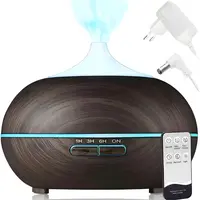 Zvlhčovač vzduchu AB-39166 ultrazvukový s ionizáciou, aromaterapiou a LED osvetlením, tmavohnedá/biela