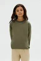 Bavlněné tričko s dlouhým rukávem Calvin Klein Jeans zelená barva, IB0IB02354