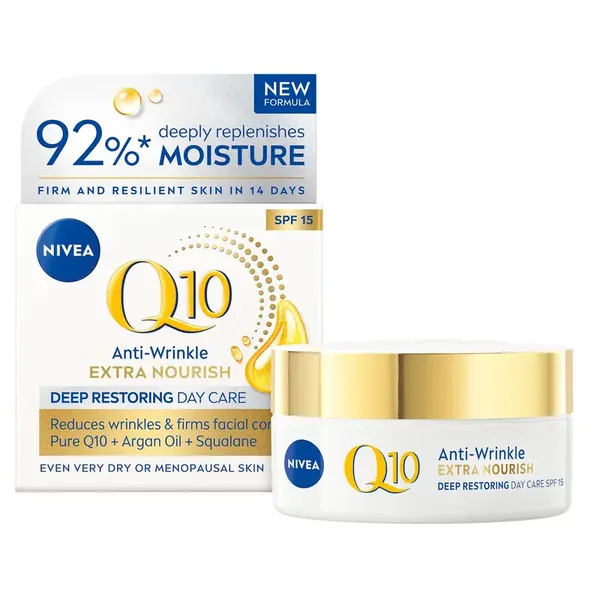 Nivea Výživný denní krém proti vráskám Q10 OF 15 (Anti-Wrinkle Extra Nourishing Cream) 50 ml