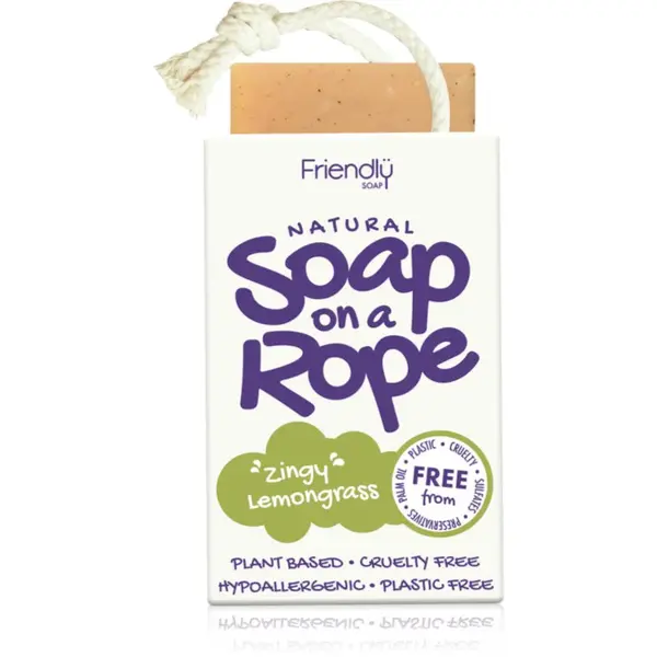 Friendly Soap Soap on a Rope Lemongrass přírodní mýdlo na šňůrce 95 g