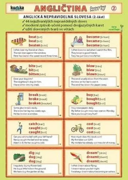Angličtina karty 2 - nepravidelná slovesa - Petr Kupka