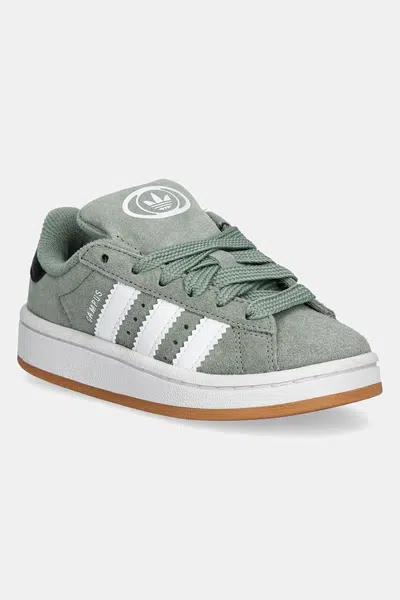 Dětské semišové sneakers boty adidas Originals CAMPUS 00s zelená barva, JP5509