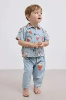 Dětská bavlněná košilka Bobo Choses Morning Egg modrá barva, 125AB026