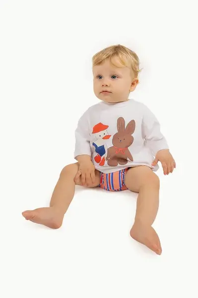 Kojenecké tričko Tinycottons READERS GRAPHIC BABY TEE