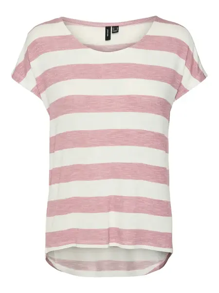 VERO MODA Tričko  ružová / biela