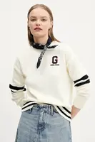 Bavlněný svetr Guess Jeans dámský, béžová barva, lehký, W5GR01 Z3HM1