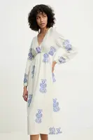 Šaty Answear.LAB bílá barva, midi