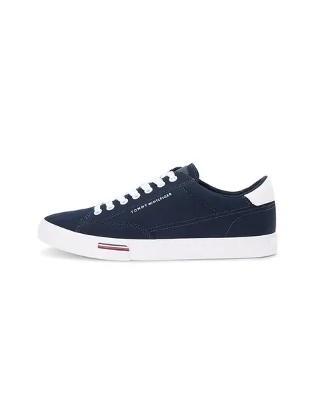 TOMMY HILFIGER Nízke tenisky  tmavomodrá / biela