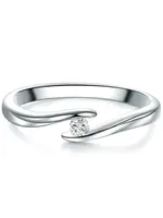 Trilani Prsteň  strieborná / priehľadná