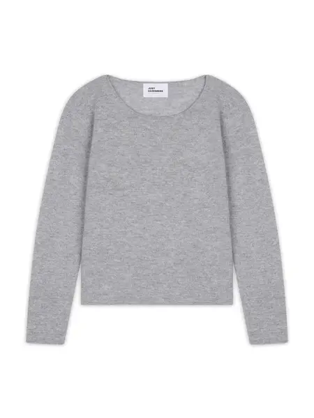 JUST CASHMERE Sveter 'Vivian'  sivá melírovaná
