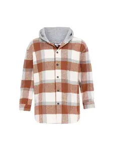 Williot Košeľa  karamelová / sivá / biela