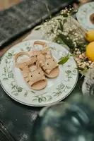 Dětské kožené sandály Donsje Stelloux Sandals Bride béžová barva, 1041301