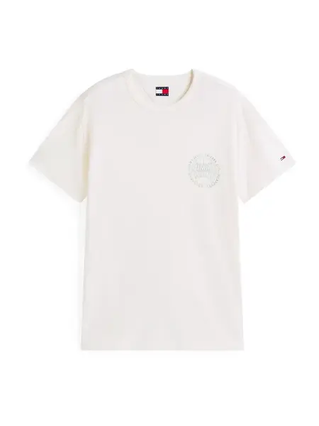 Tommy Jeans Tričko  zelená / biela