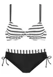LASCANA Bikiny  čierna / biela