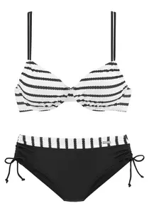 LASCANA Bikiny  čierna / biela