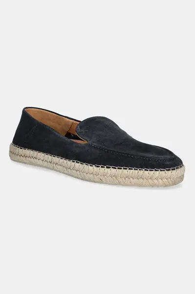 Semišové espadrilky Hackett London ALTEA LOAFER tmavomodrá barva, HMS21491
