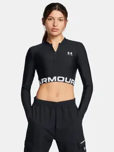Under Armour Dámské tričko HeatGear Rib 1/4 Zip LS - Dámské