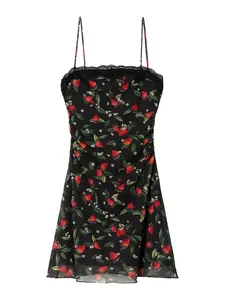 Bershka Overal  zelená / červená / čierna / biela
