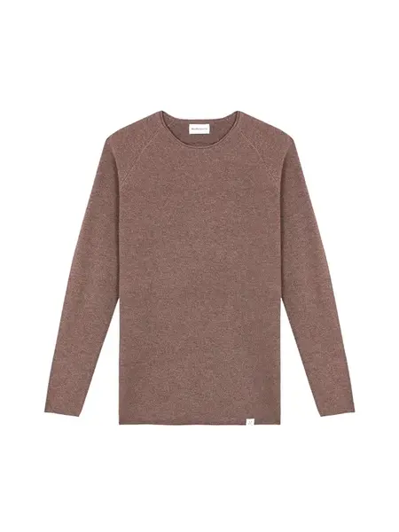 NOWADAYS Sveter 'Honeycomb'  hnedá