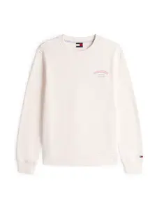 Tommy Jeans Mikina  modrá / ružová / biela