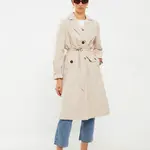 LC Waikiki Dámsky trenčkot s bundou golier rovný dlhý rukáv